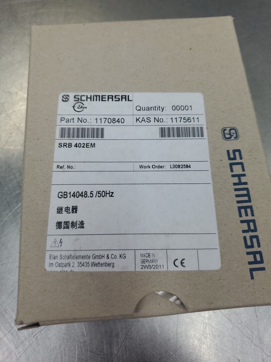 SCHMERSAL SRB 402EM EXPANDER MODULE, 1170840.                               5E-8