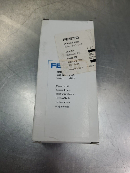 FESTO MFH-3-1/4-S (7959) Solenoid Valve.                                    6B-8