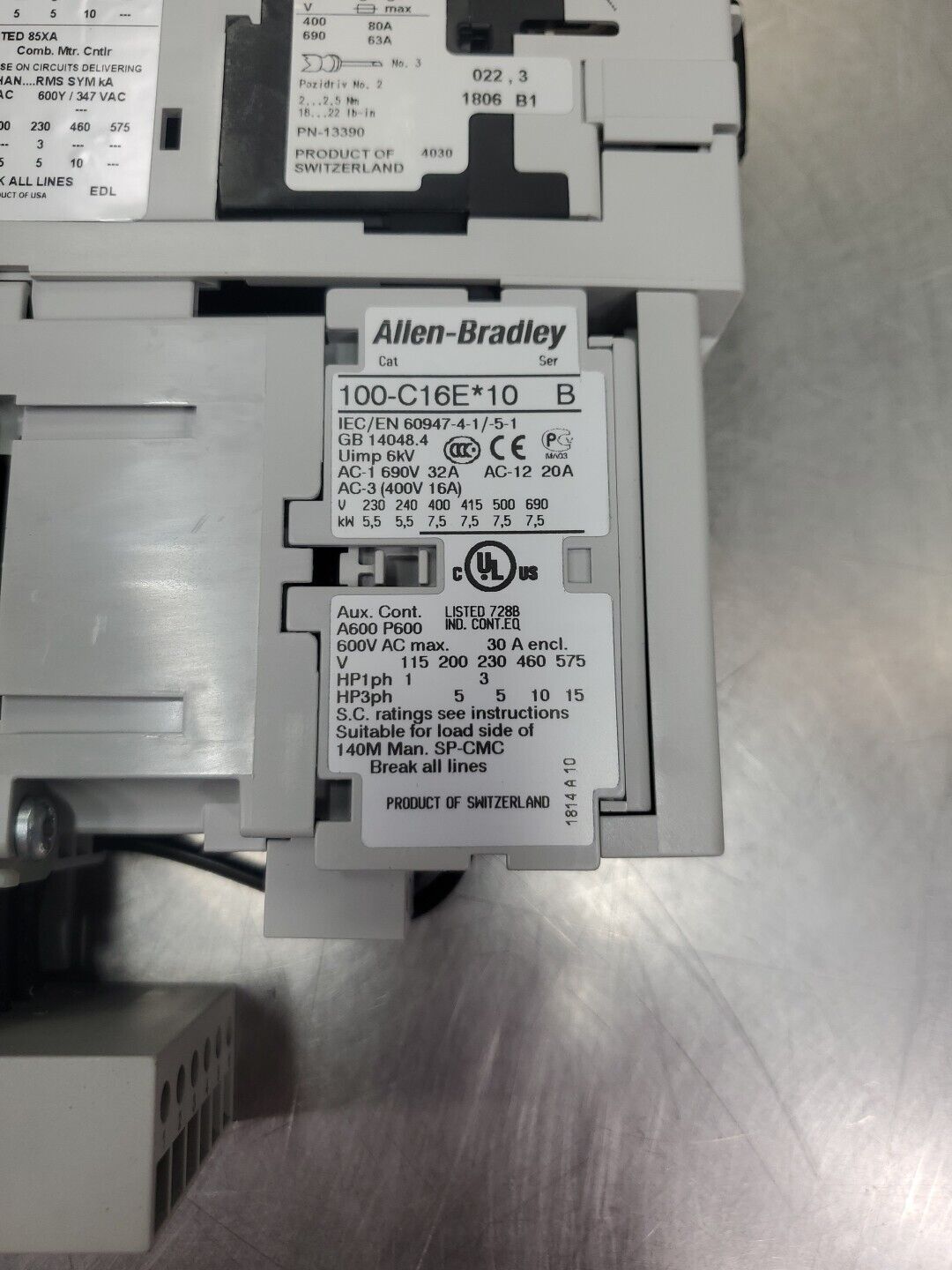 Allen Bradley 190S-CNEJ2-CC16C Ser B Soft Starter.                         4D-13