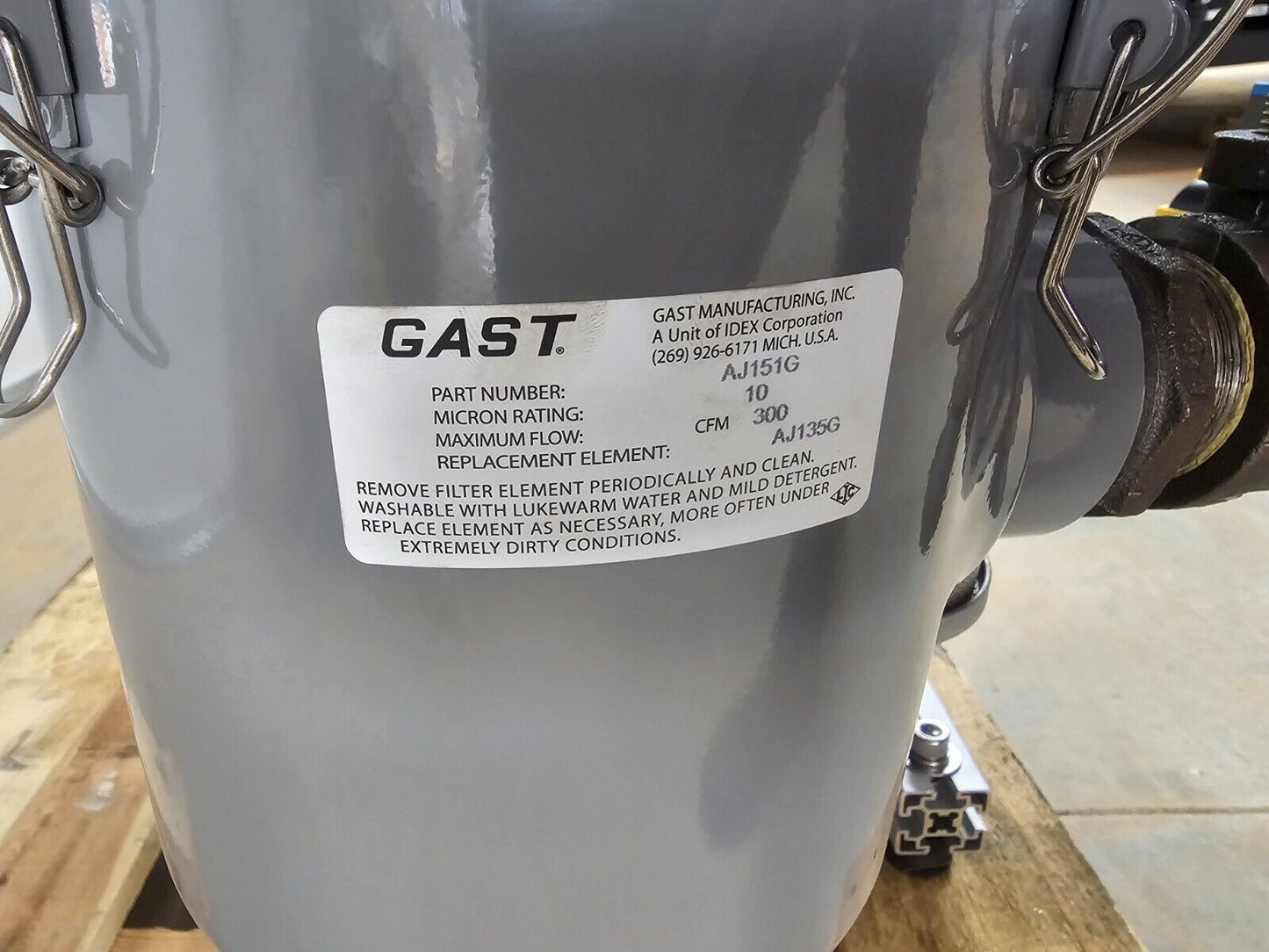 GAST IDEX Regenair R6350A-2 Blower 215/180CFM 5HP (Full assembly)