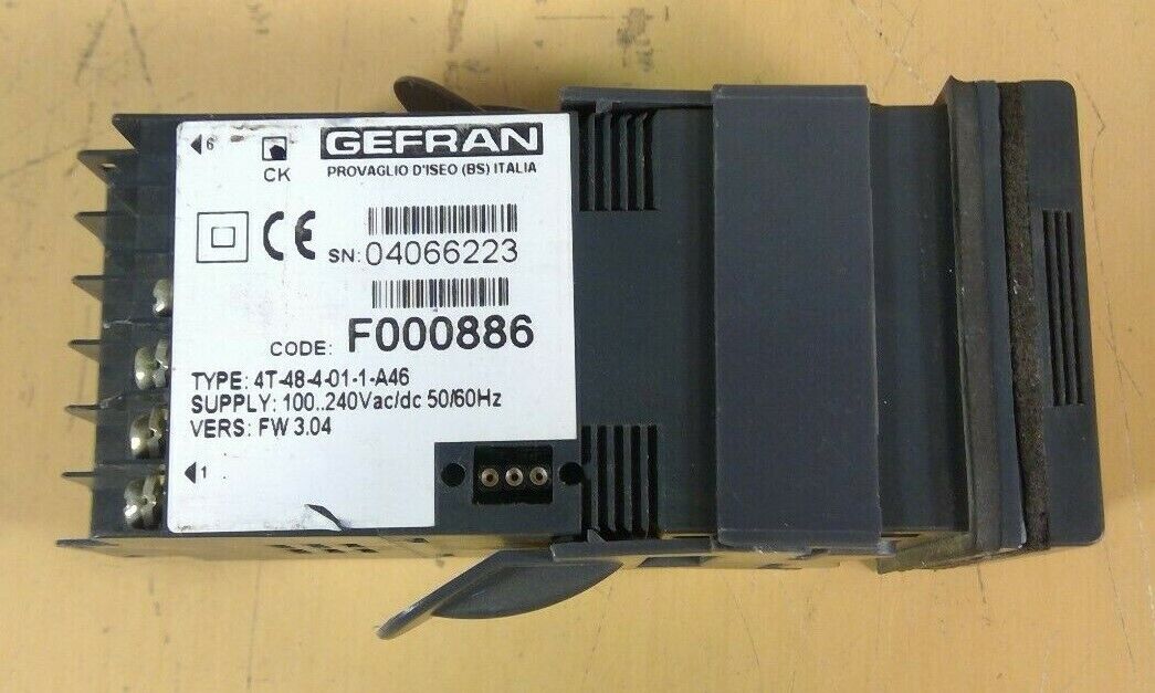 Gefran 4T-48-4-01-1-A46 Vers: FW 3.04 Indicator Module                      5C-4