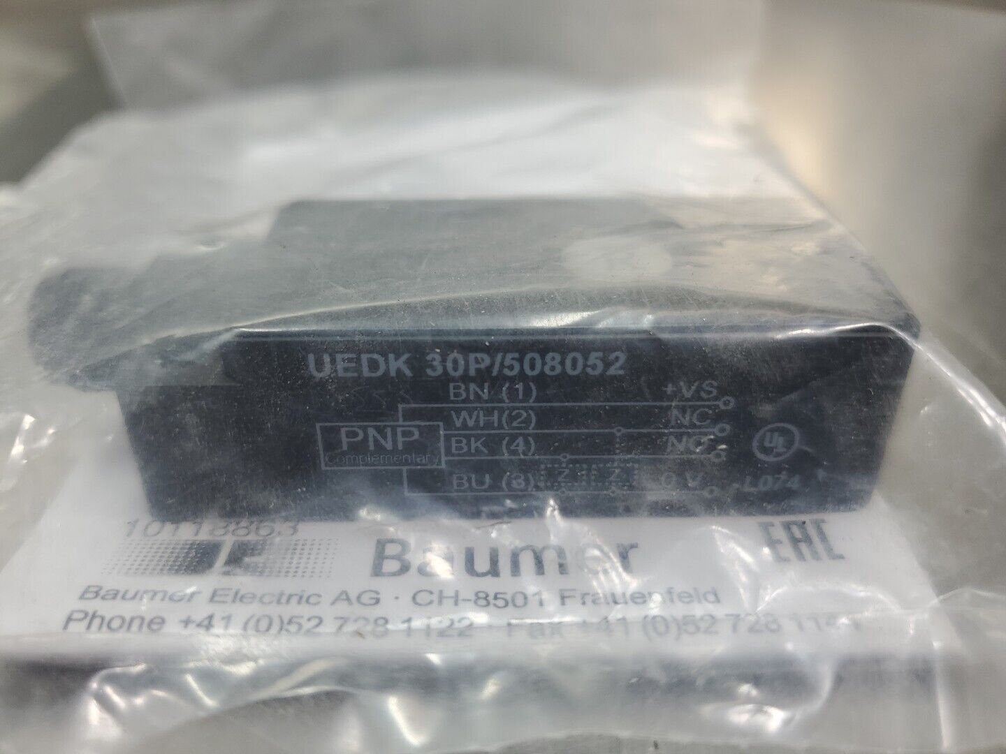 BAUMER ELECTRIC UEDK 30P/508052 Through Beam Sensor.                     5E-34/2