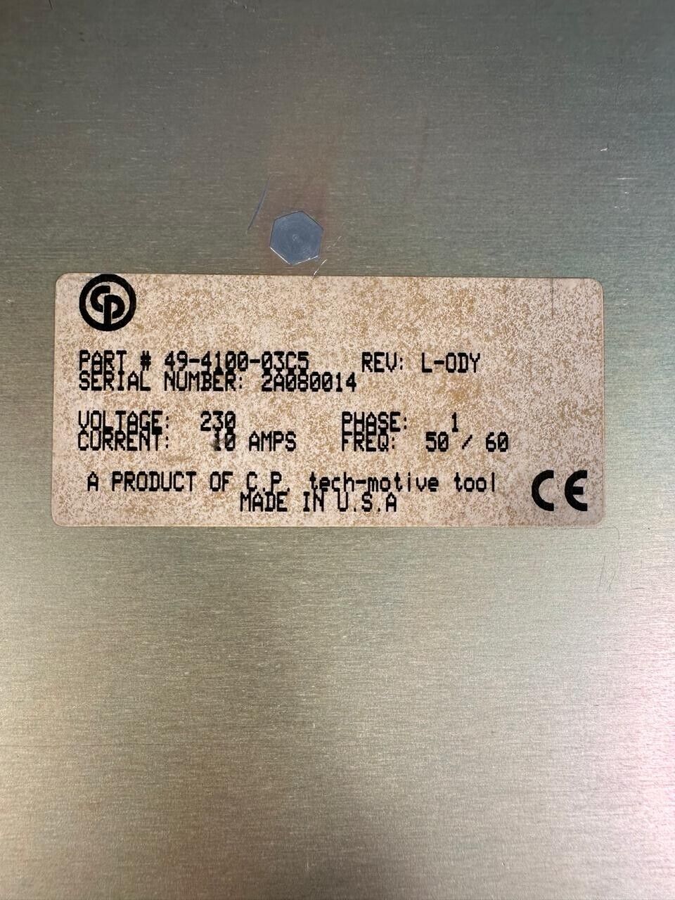 Tech-Motive Tool Control Module 49-4100-03C5 Rev L-ODY (1E-01)