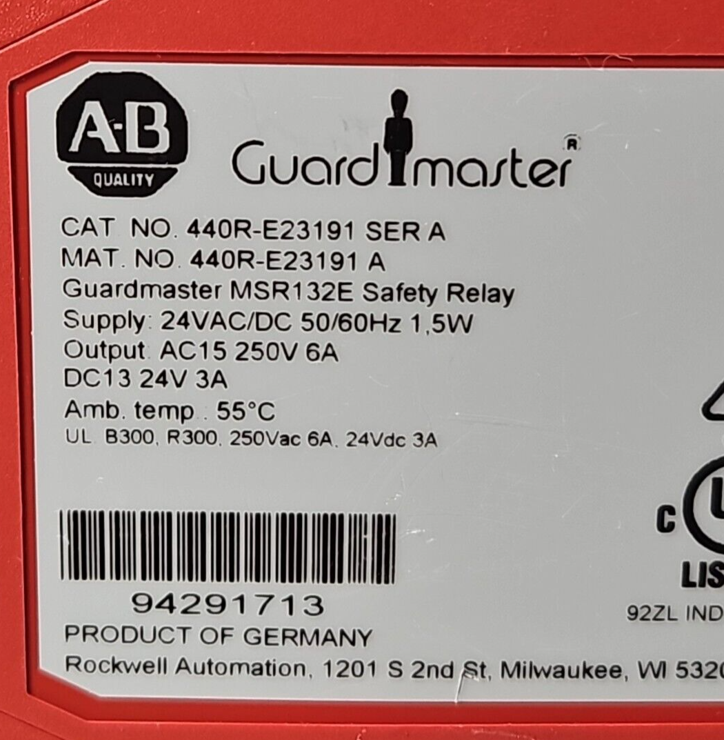 Allen Bradley 440R-E23191 Ser A Safety Relay                            (BIN423)