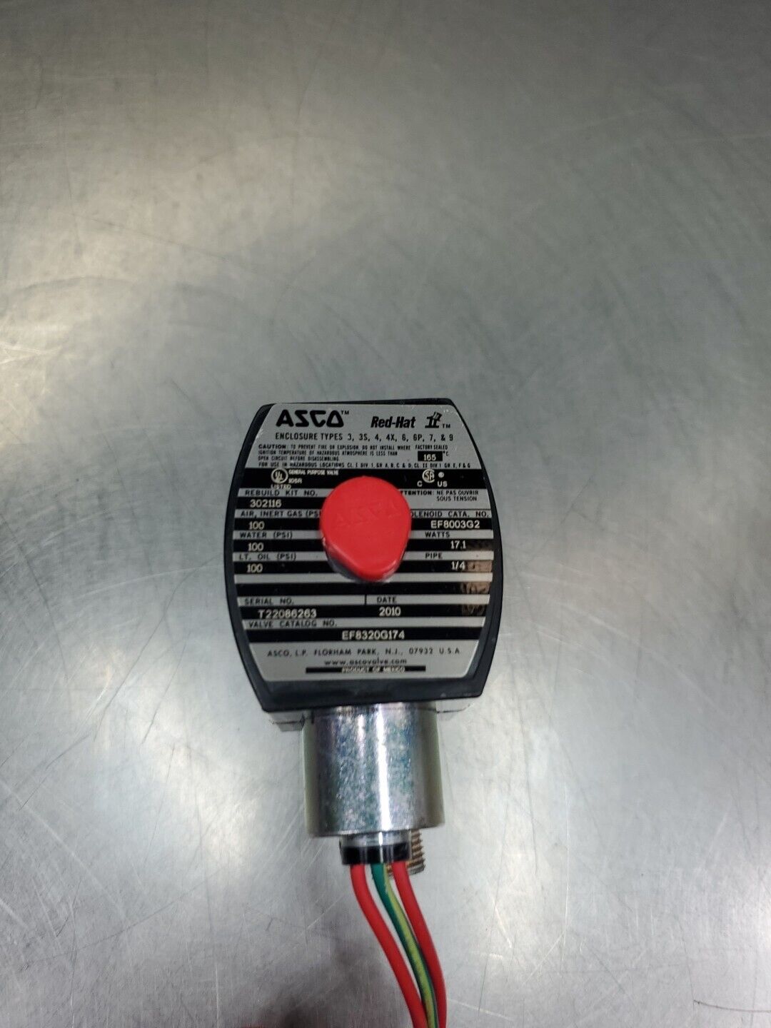 ASCO EF8320G174 Red-Hat Solenoid Valve.                                     6E-8