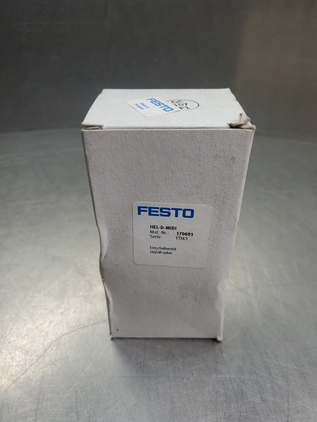 Festo HEL-D-MIDI (170691) On/Off Valve, 240psi.                             6B-8