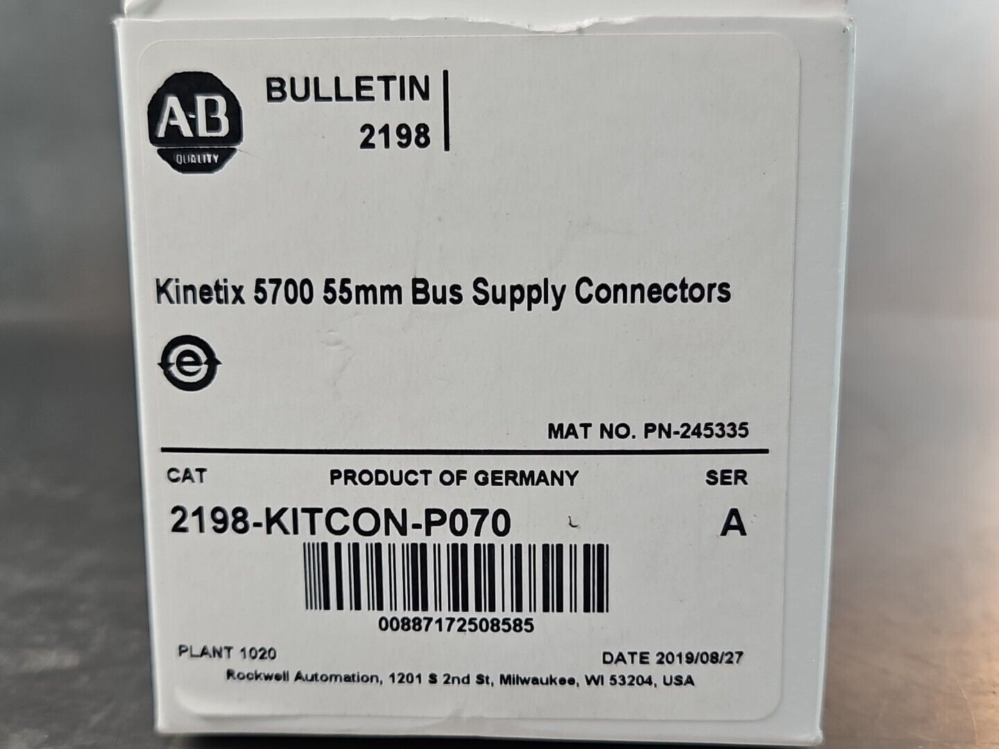 Allen Bradley 2198-KITCON-P070 Kinetix 5700 Bus Supply Connectors        loc4D14