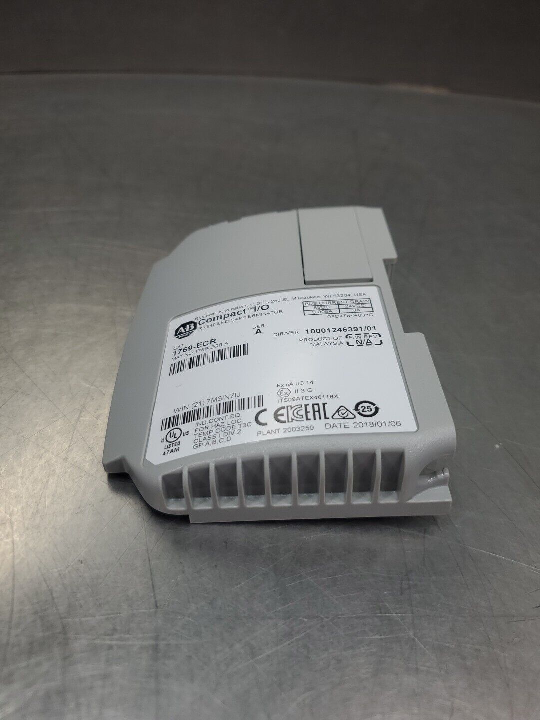 Allen-Bradley 1769-ECR Ser A Compact I/O Right End Cap/Terminator.         3E-34