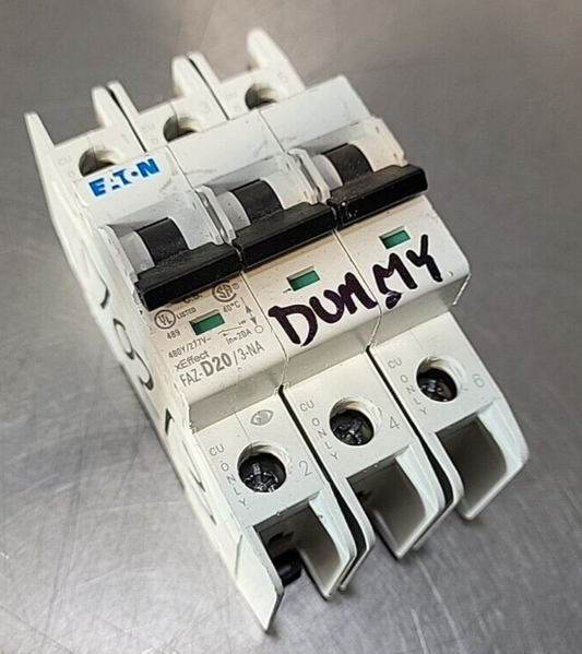 Eaton FAZ-D20/3-NA   Amp 240 VAC 3 Pole  xEffect  Circuit Breaker(BIN3.5.2)