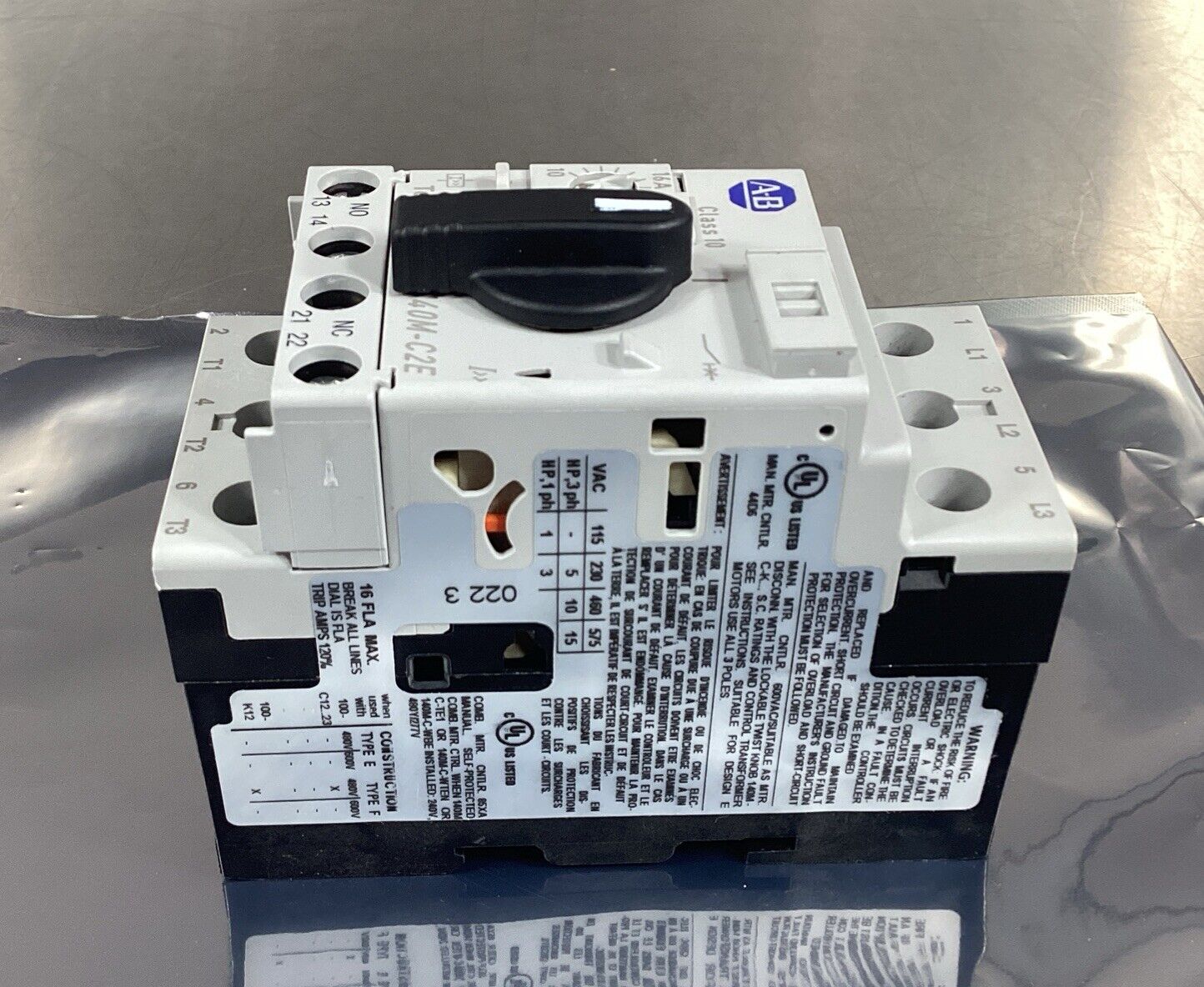 Allen Bradley  140M-C2E-C16 /C  Circuit Breaker  + 140M-C-AFA11 /A      4B-38