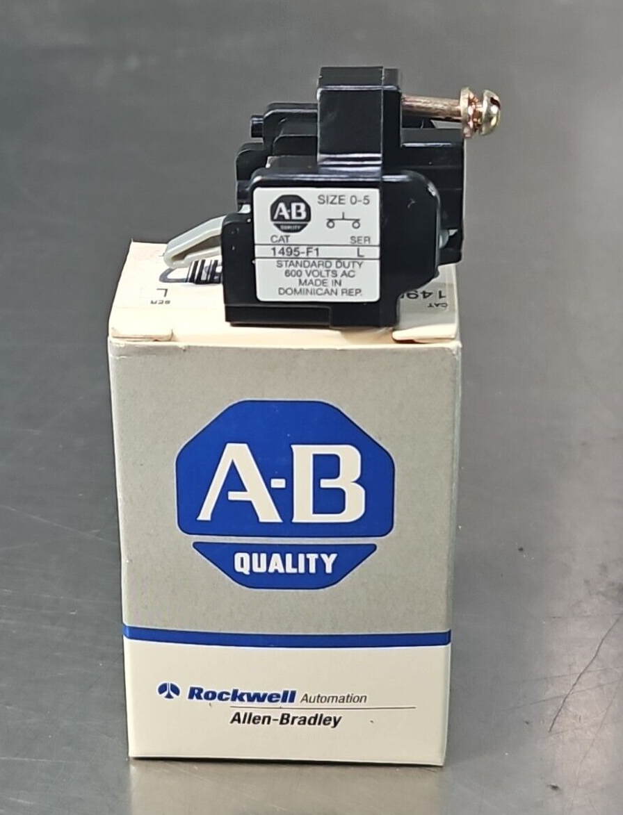 Allen-Bradley 1495-F1 Ser. L Size 0-5 Auxiliary Contact 600V             loc4C27