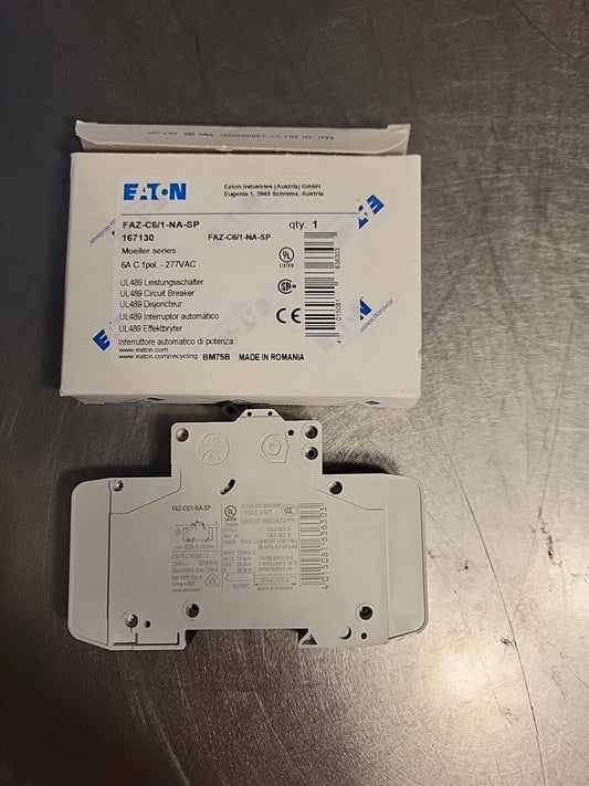 Eaton FAZ-C6/1-NA-SP Circuit Breaker 6 Amp FAZ-C6/1-NA (BIN 4.5.4)