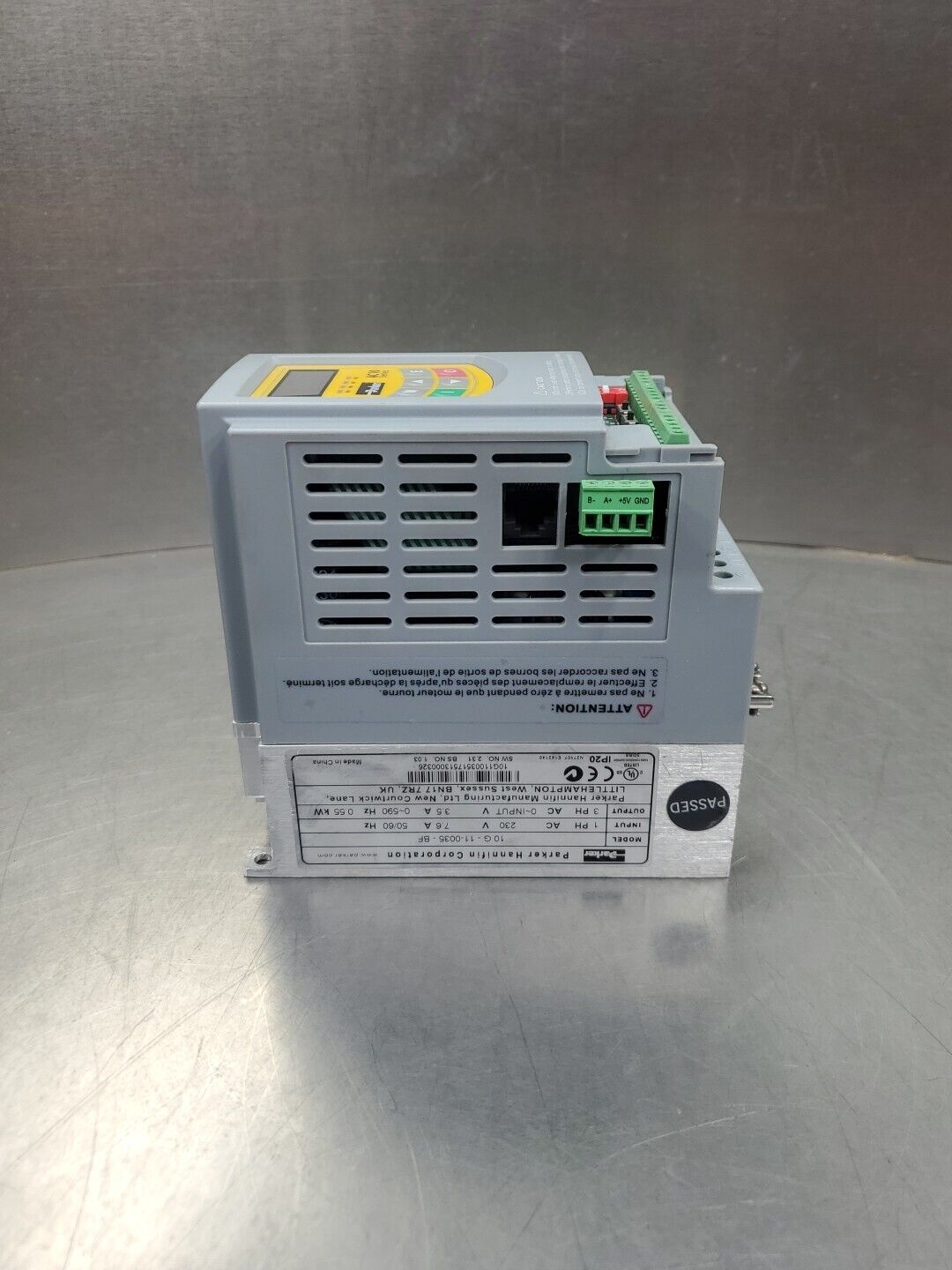 Parker 10G-11-0035-BF AC10 Series AC Drive, 3Ph 0.55kW                     1B-03