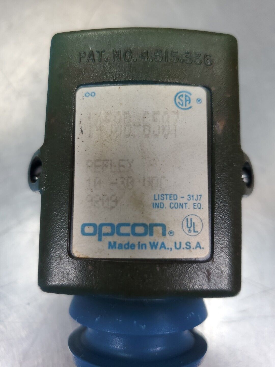 Opcon 1450B-6507 Reflex Photoelectric Sensor, 10-30 VDC.                  5D-34