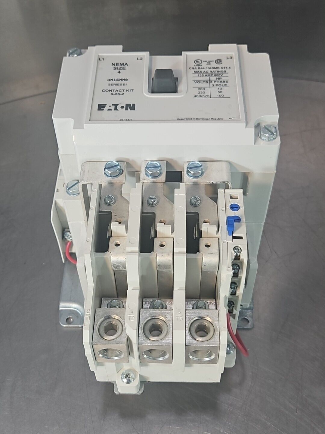 Eaton  AN16NN0 SerB1  Nema Size 4 135A 600V Starter                        loc4F