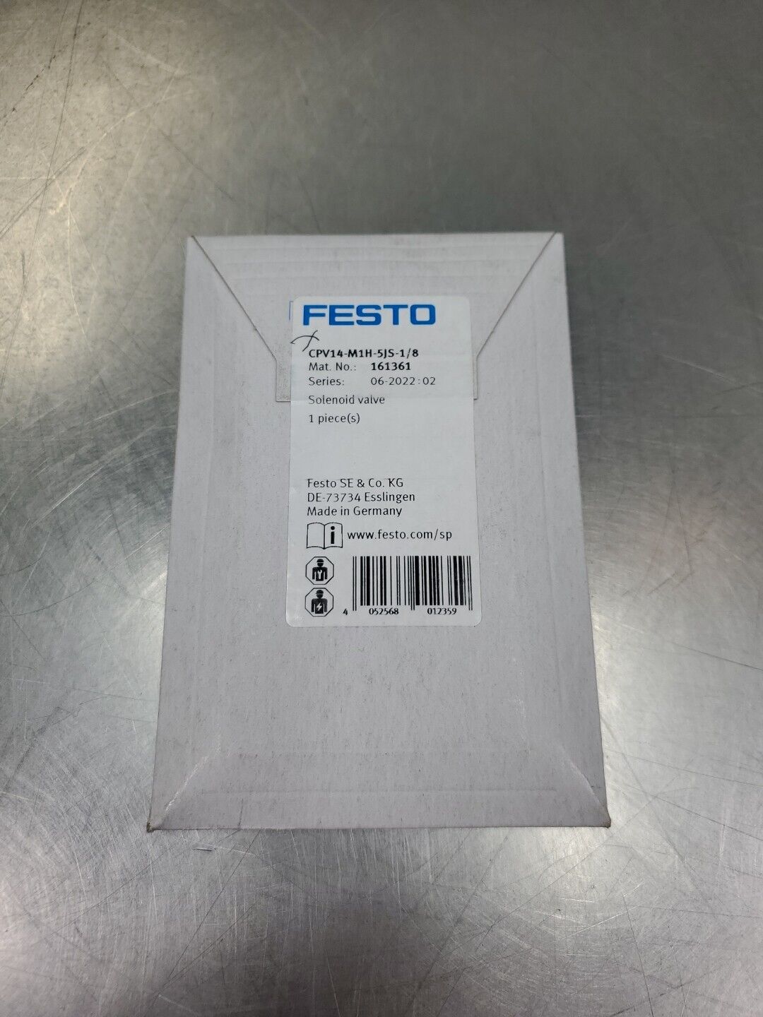 FESTO CPV14-M1H-5JS-1/8 Solenoid Valve, (161361)                            6B-3