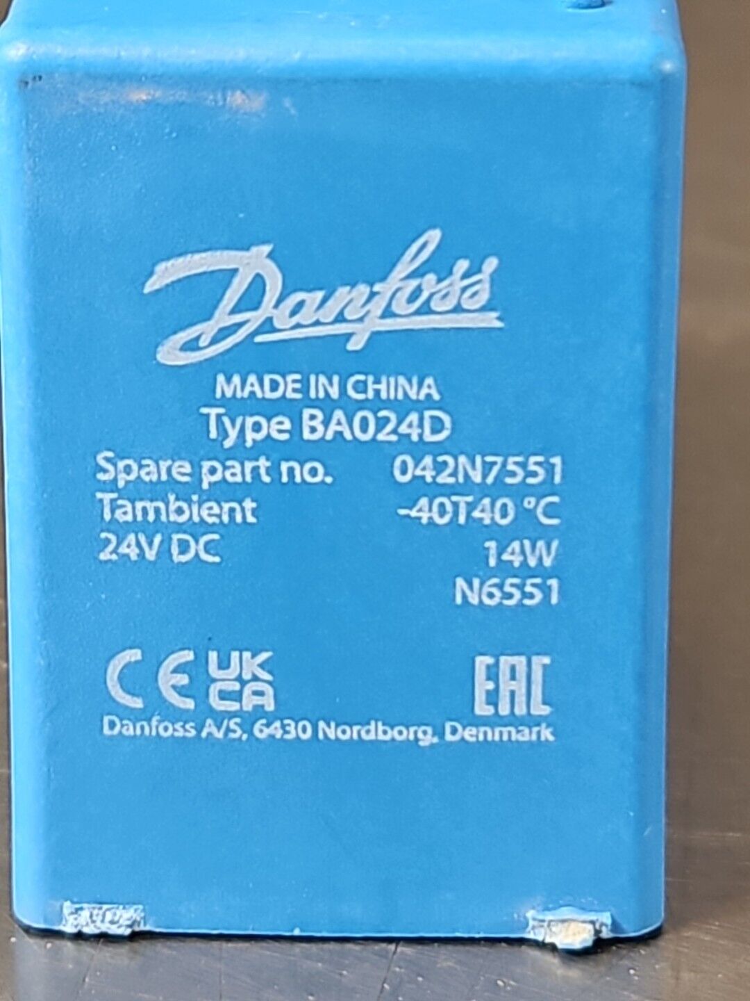 Danfoss BA024D Coil for Solenoid valve                                 loc5E5(2)