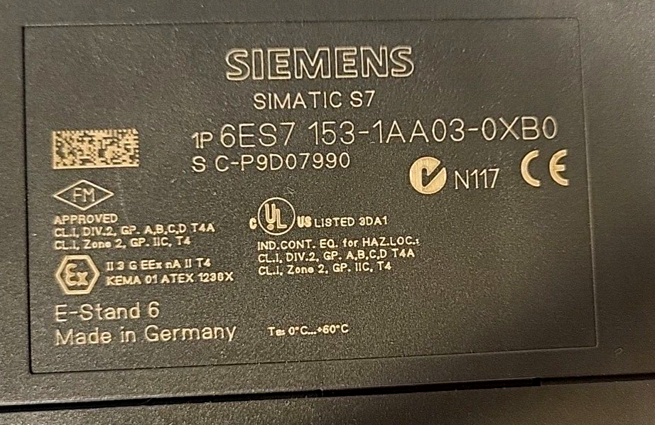 Siemens    6 ES7 153  -  1AA03  - 0XB0       Simatic S7  (BIN  3.5.2)