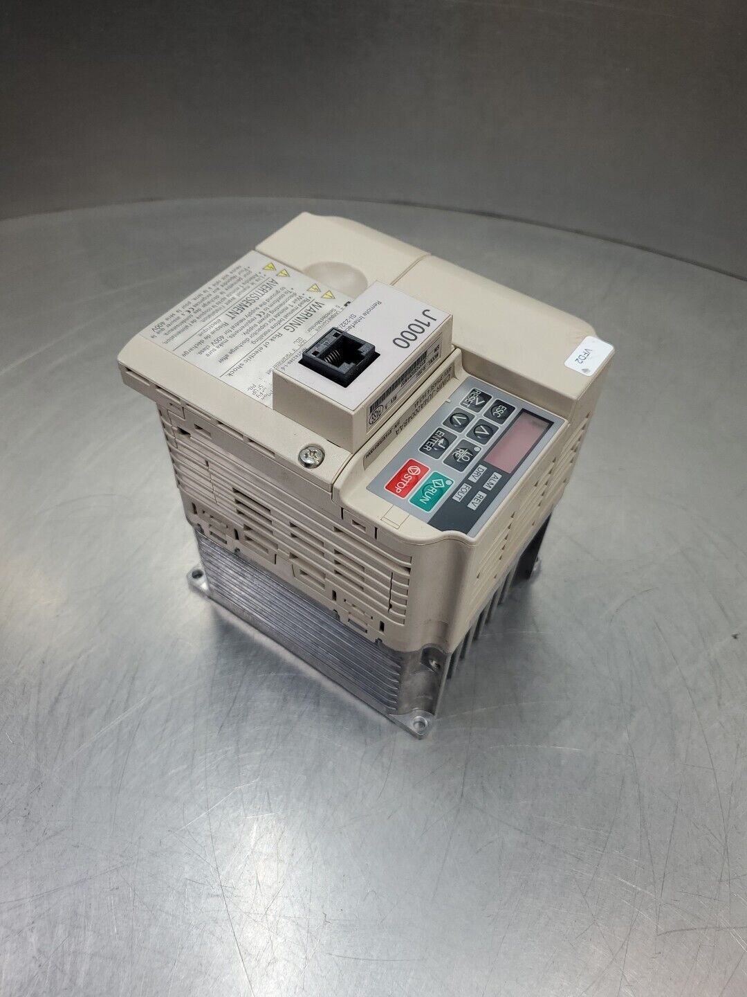 Yaskawa CIMR-JU4A0004BAA 400V 3Phase 4.1A/3.4A Drive w/SI-232/J Module.       1D