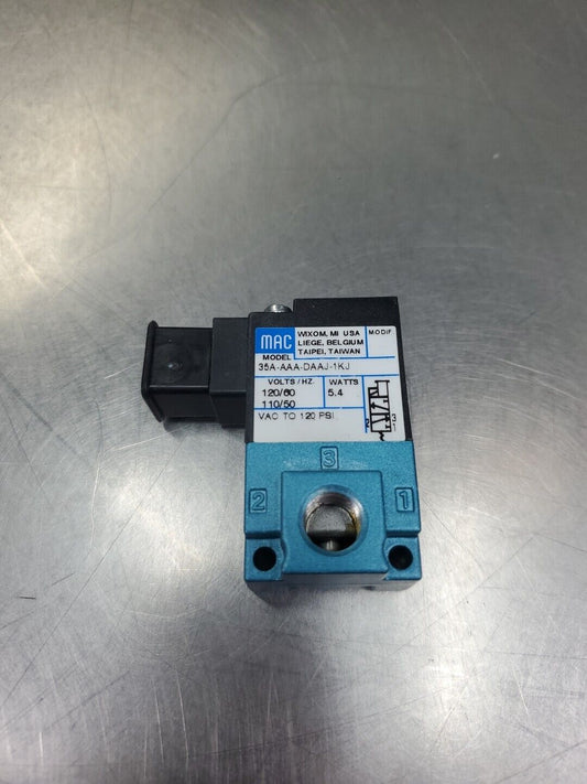 MAC 35A-AAA-DAAJ-1KJ Solenoid Valve, 120VAC Coil.                          6A-12