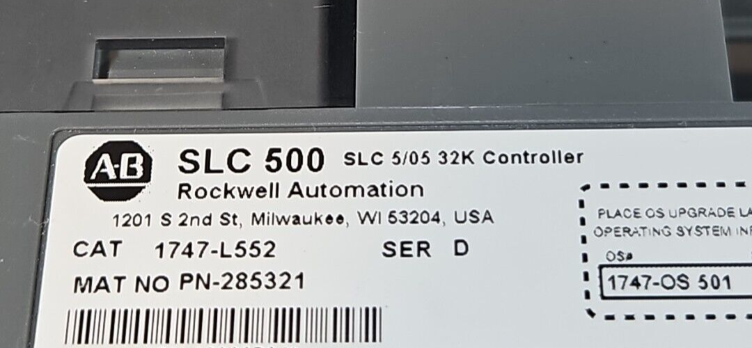 Allen-Bradley 1747-L552 Ser D SLC500  Controller                        loc3E34