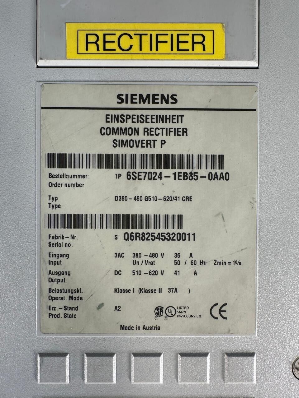 Siemens 6SE7024-1EB85-0AA0 / 6SE70241EB850AA0                 (1E-03)