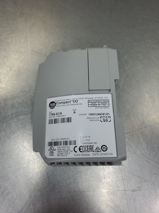 Allen-Bradley 1769-ECR Ser A Compact I/O Right End Cap/Terminator.         3E-34