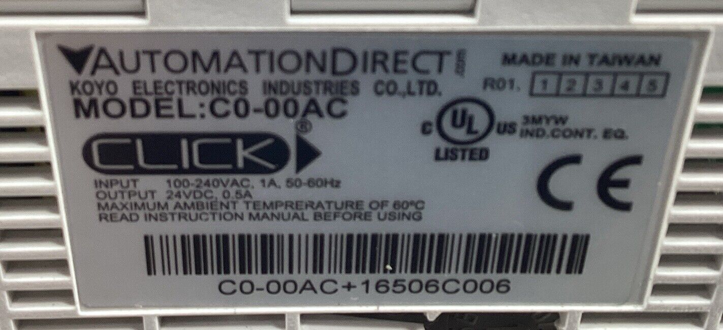 AUTOMATION DIRECT  C0-00AC Power Supply Out:24VDC 0.5A       3E-36