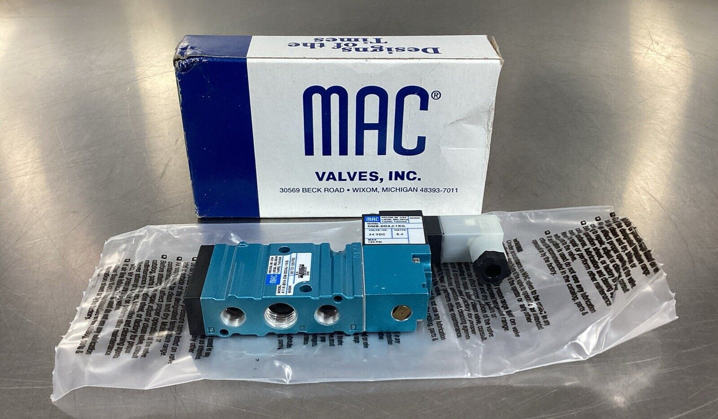 MAC VALVES INC  411A-B0A-DM-DDAJ-1KG  Solenoid Valve      6B-3