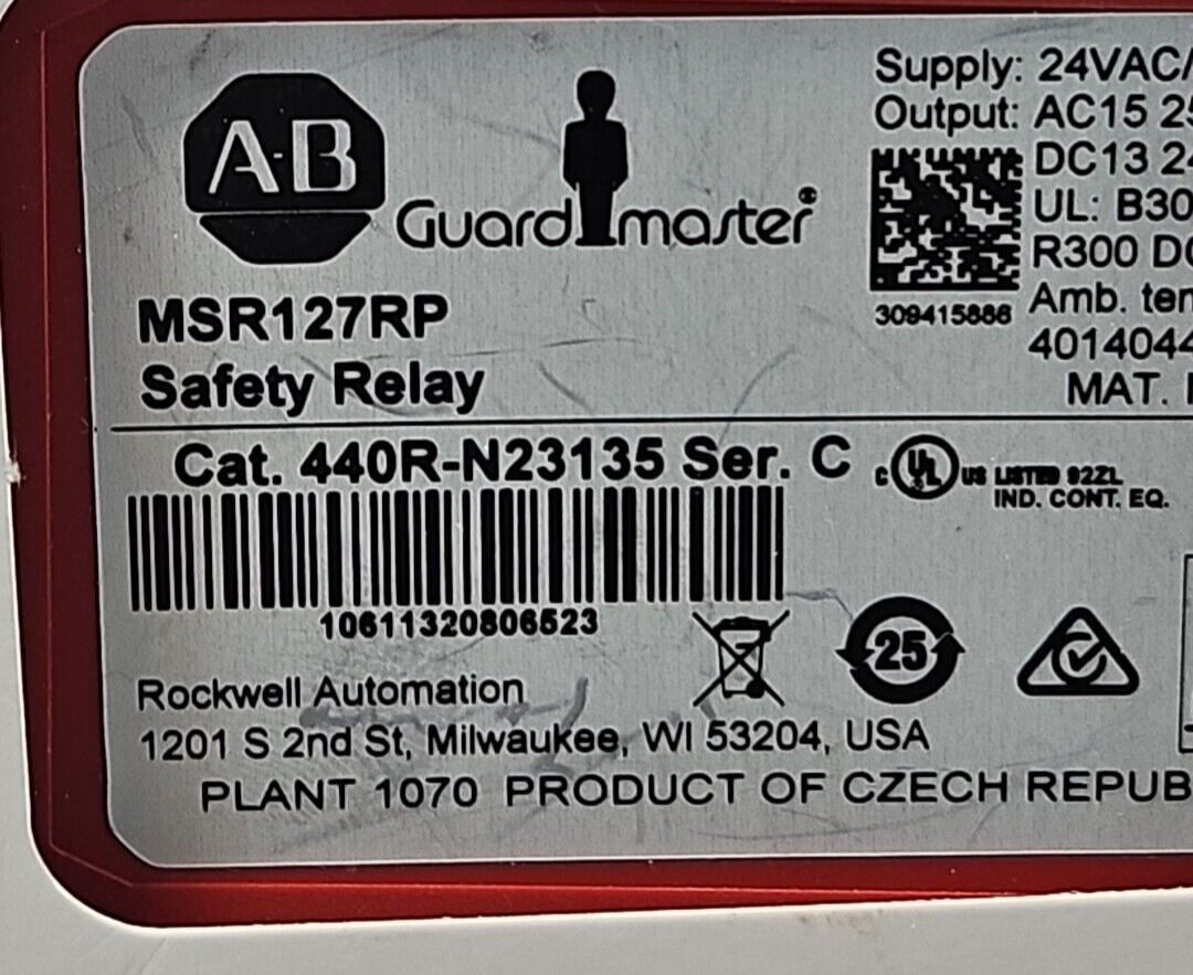 Allen Bradley 440R-N23135 Ser C 24V AC/DC Safety Relay                   loc4C36