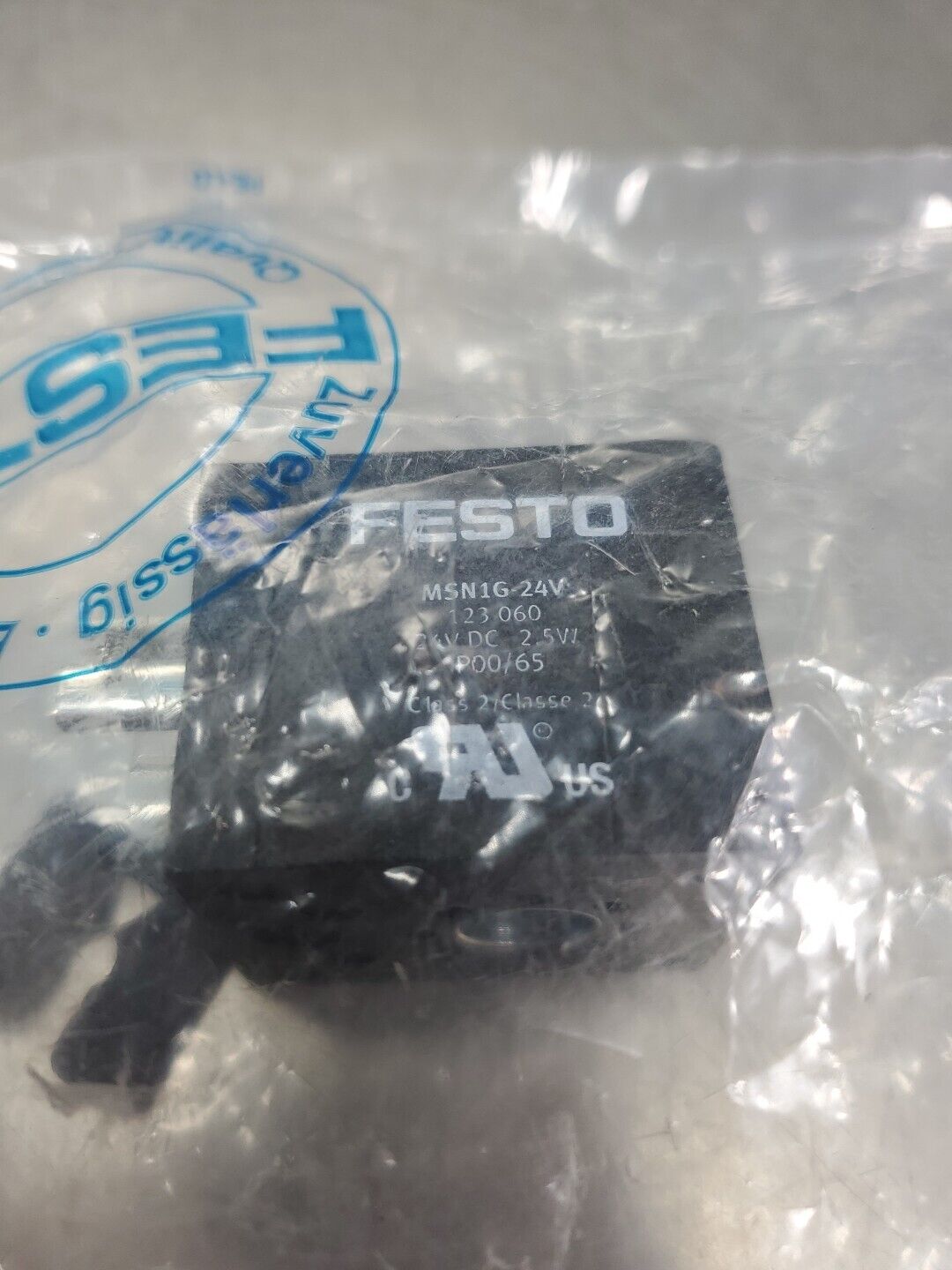 Festo MSN1G-24V Solenoid Valve, (123060), 2.4W 24VDC.                      4A-34