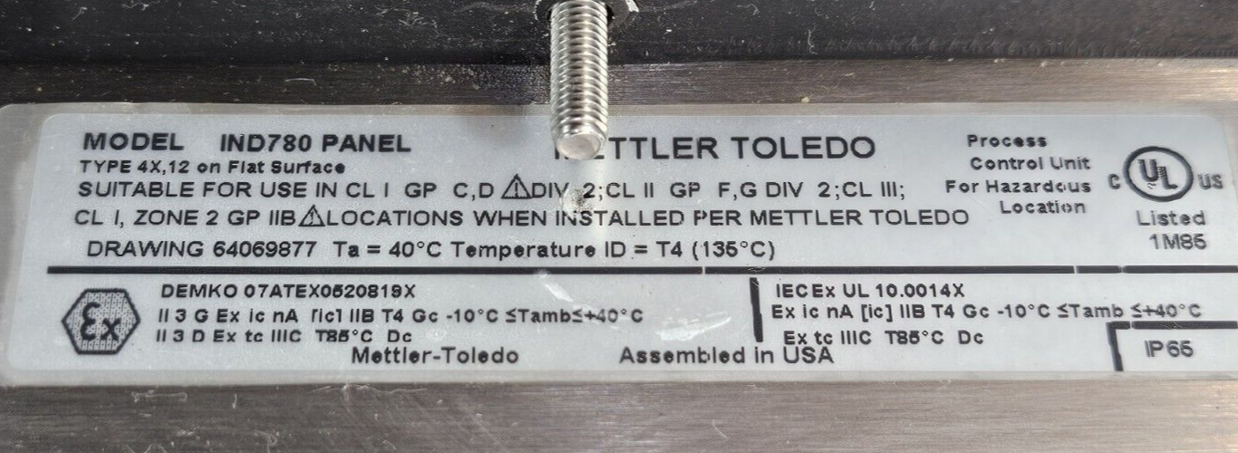 Mettler Toledo IND780 Weighing Terminal                                  loc1C41