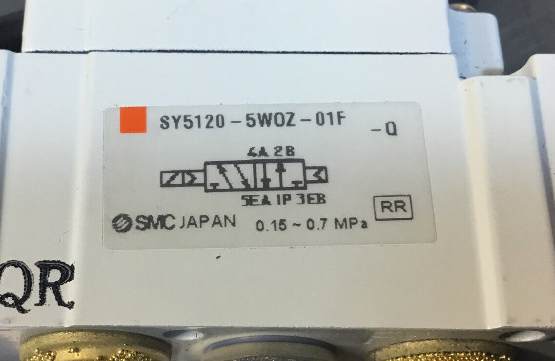 SMC  SY5120-5W0Z-01F  Solenoid Valve 5 Port W/10 Ft Cable   5D