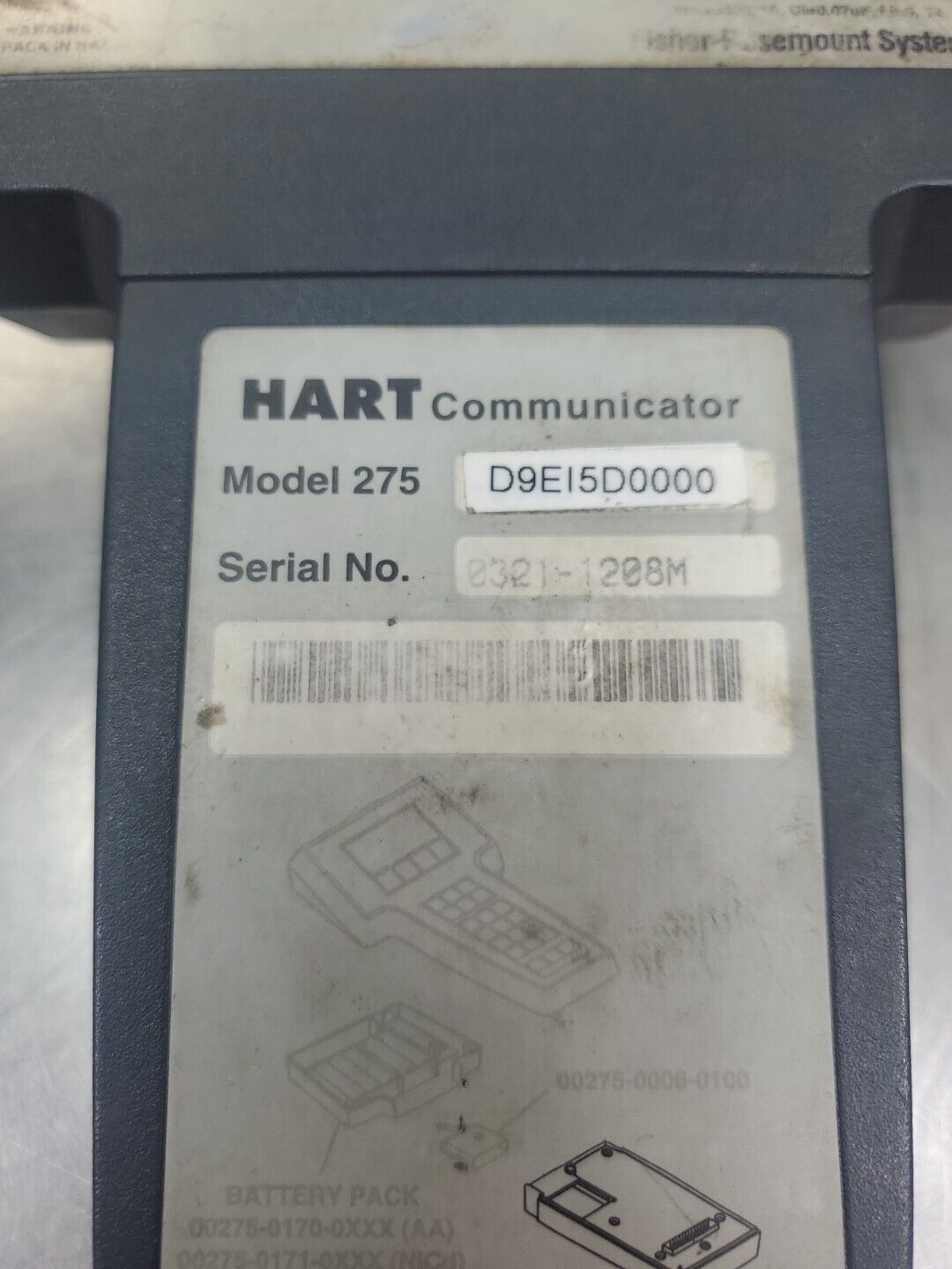 Fisher-Rosemount Hart Communicator Model 275 (D9EI5D0000)                  6D-10