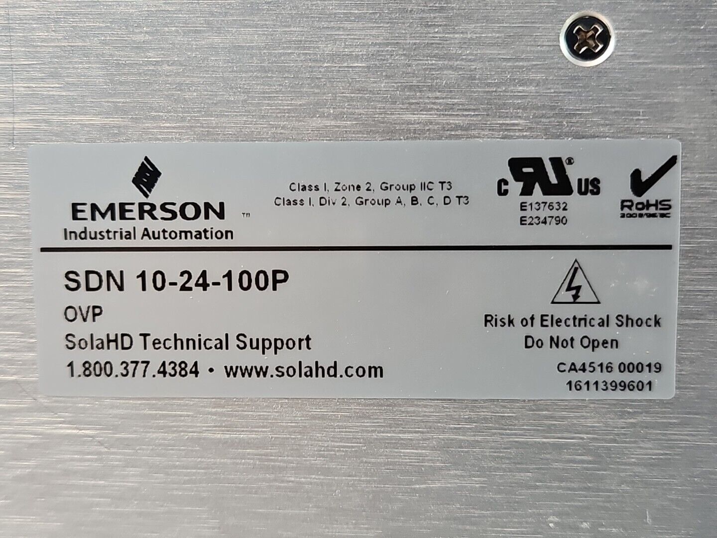 Emerson SDN10-24-100P Power Supply                                       loc4B13