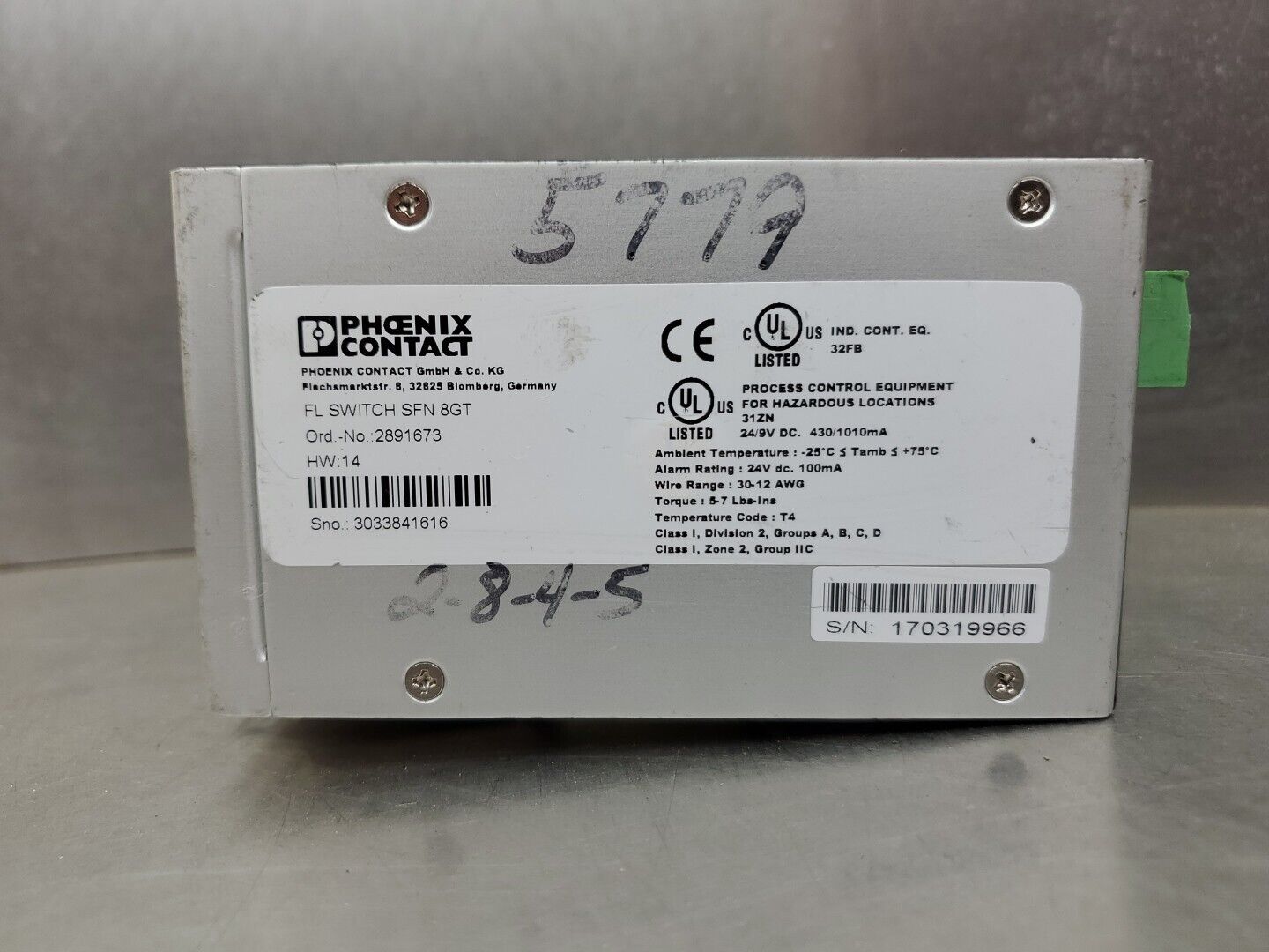 PHOENIX CONTACT FL SWITCH SFN 8GT (2891673) HW:14 Module.                   5C-4