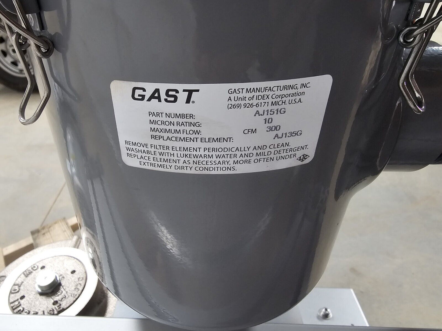 GAST IDEX Regenair R7100A-3 Blower 420/350 CFM 10HP (Full assembly)