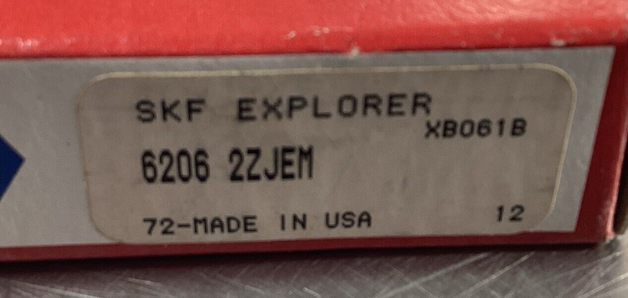 SKF Explorer  6206 2ZJEM  Ball Bearing       6B-2