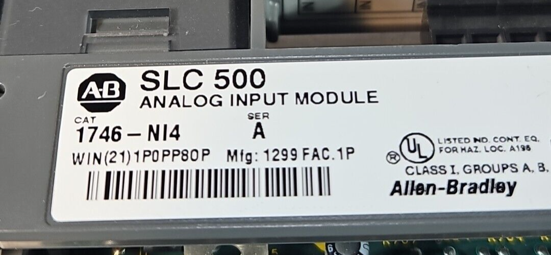 Allen Bradley 1746-NI4 Ser A SLC 500 Input Module        PLC loc3