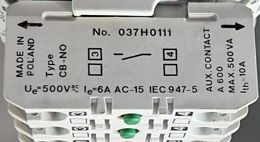 Danfoss  CI6 / 037H0111 Contactor W/Auxiliary Contact Block              loc4D13