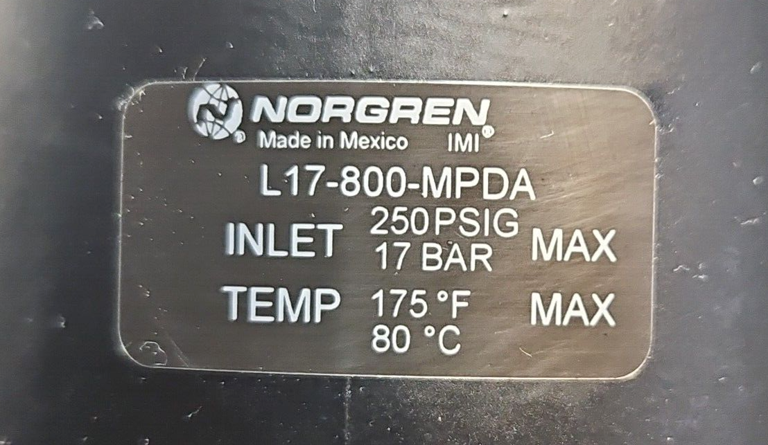 Norgren L17-800-MPDA Pneumatic Lubricator 250psi                         loc6C21