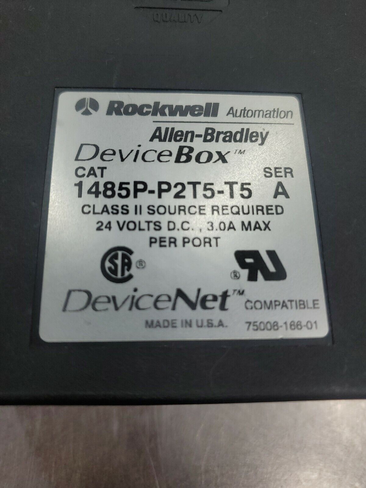 ALLEN BRADLEY DEVICE BOX 1485P-P2T5-T5 SER A Connector Terminal            5E-37