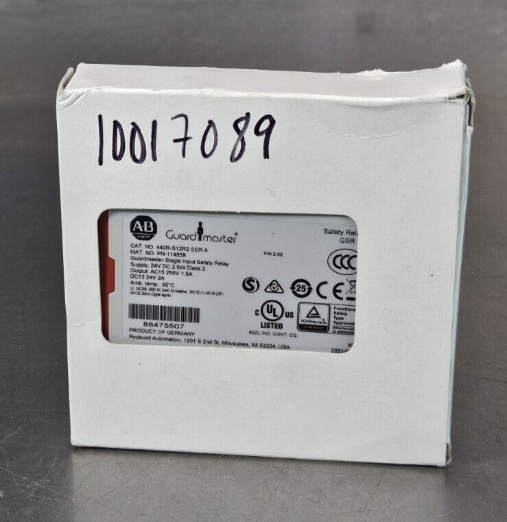 Allen Bradley 440R-S12R2 24VDC Guardmaster Single Input Safety Relay     Loc4C20