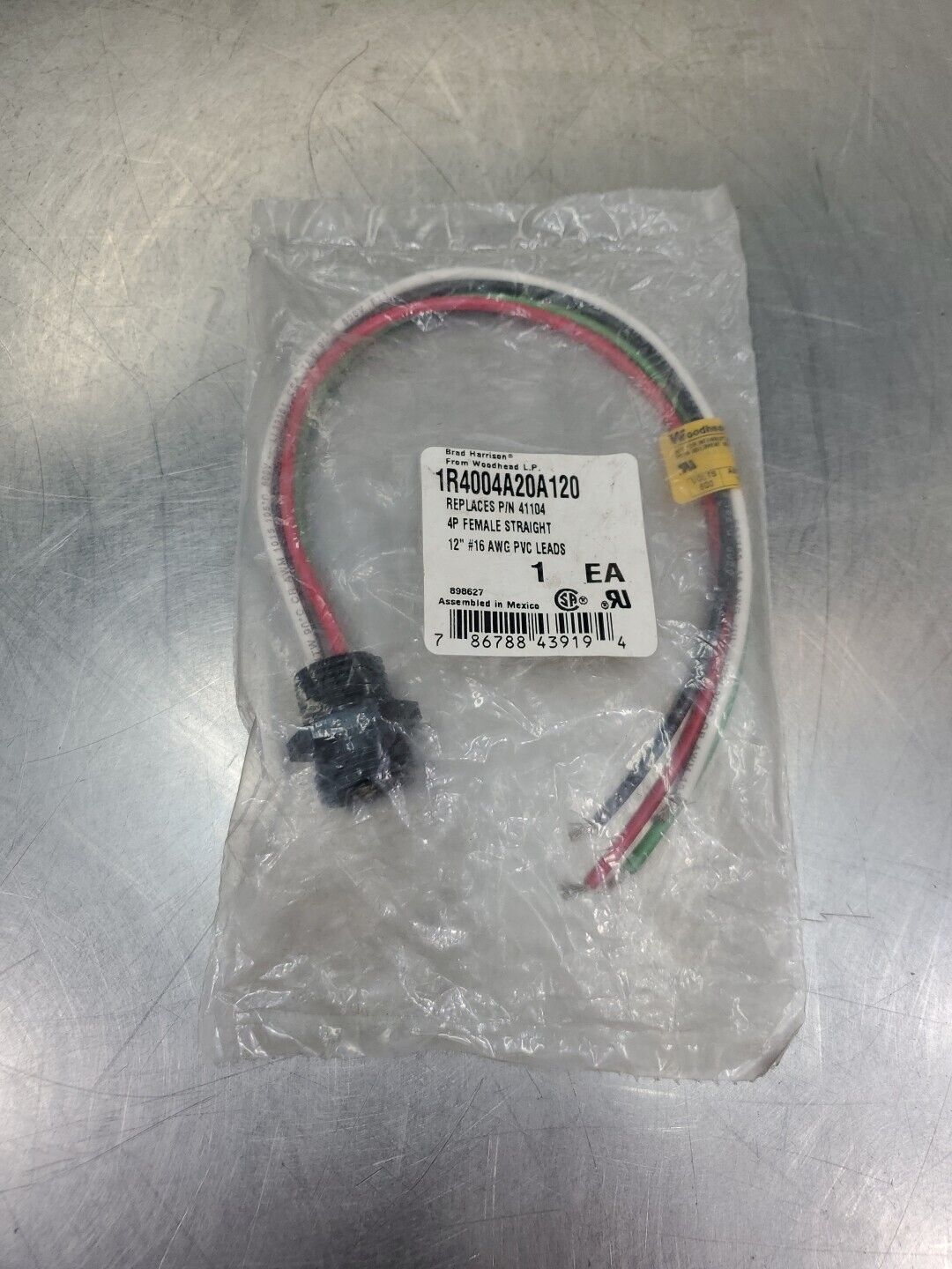 Brad Harrison 1R4004A20A120 4P Female Cable.                             5D-35/9