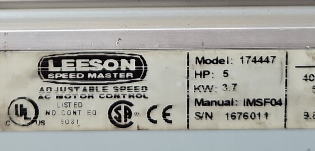 Leeson 174447 SM PLUS Variable AC Speed Drive 480VAC                    (BIN151)