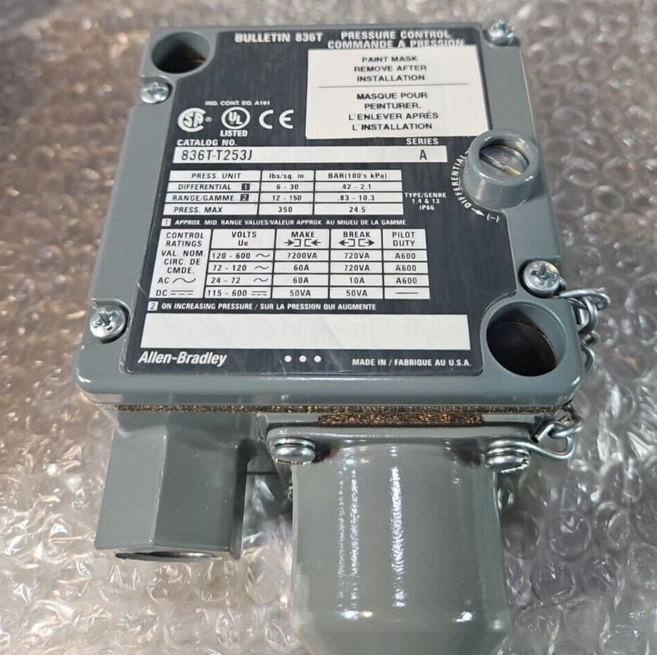 Allen Bradley 836T-T253J Ser A Pressure Control                           loc4D4