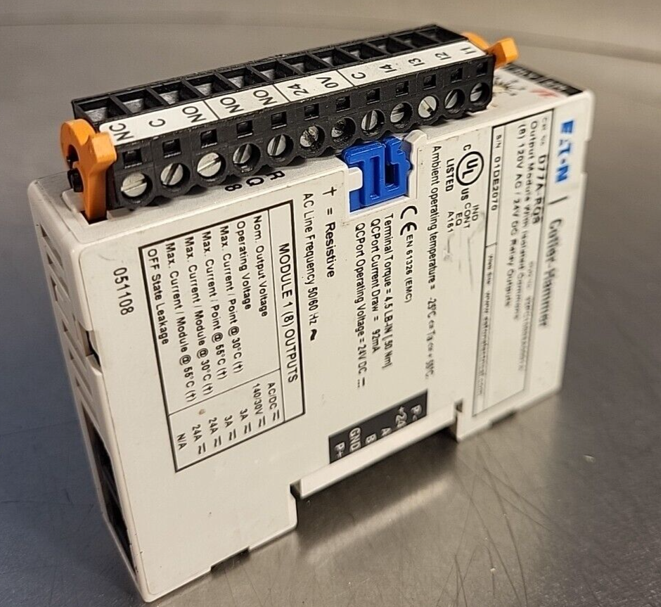 Eaton/Cutler-Hammer  D77A-RQ8 Output Module (BIN 3.5.1)