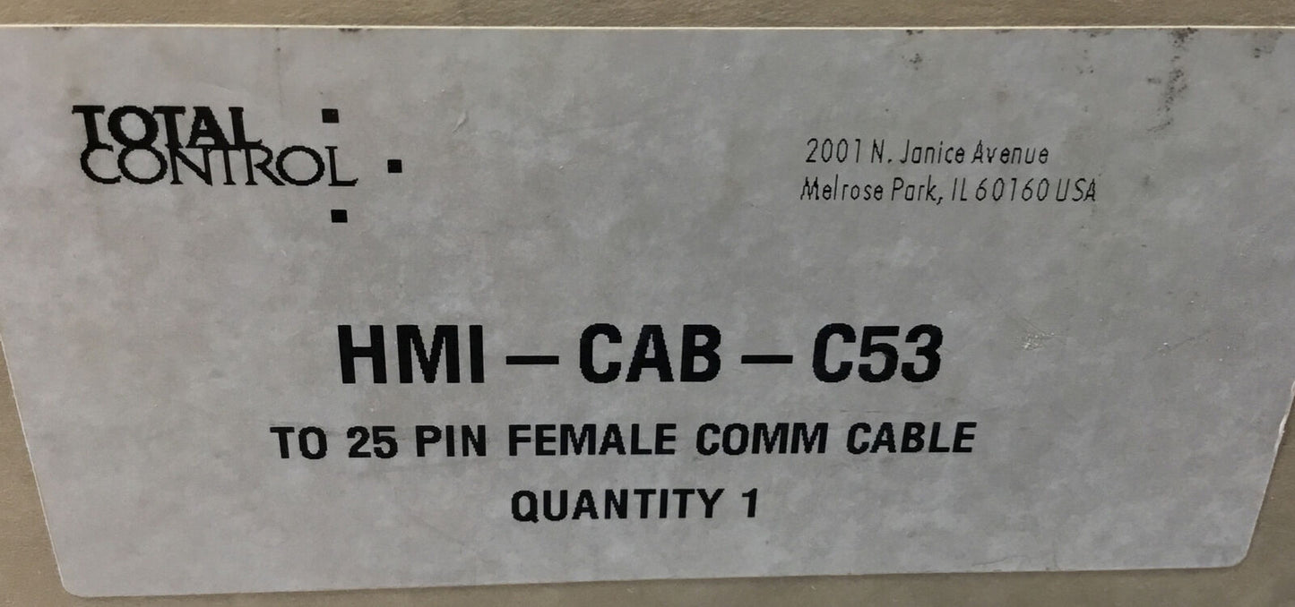 TOTAL CONTROL  HMI-CAB-C53-E  CABLE to 25-PIN FEMALE COMM                   5B-1