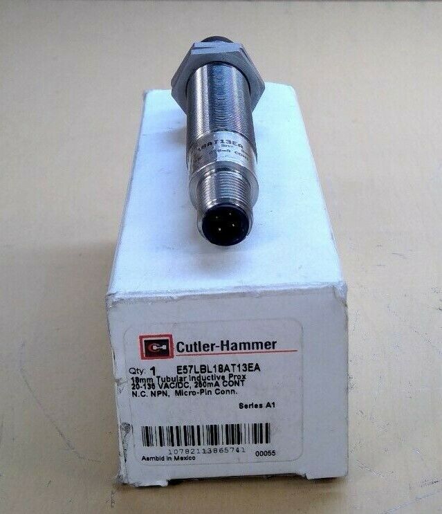 Cutler-Hammer E57LBL18AT13EA 18mm Tubular Inductive Prox Ser. A1            5D-1