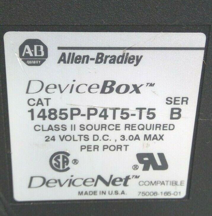 ALLEN-BRADLEY 1485P-P4T5-T5 SER B 4-PORT DEVICEBOX MODULE.                 5E-37